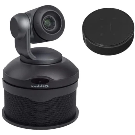 Vaddio ConferenceSHOT AV HD PTZ Camera System - Includes AV Speaker, and TableMIC Conference Microphone - Black - 1920 x 1080 Video (Content) - Full HD - 60 fps x Network (RJ-45) - Audio Line Out - USB - TAA Compliant