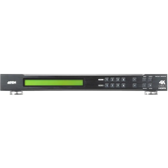 VanCryst VM0404HB 4 x 4 True 4K HDMI Matrix Switch-TAA Compliant - 4096 x 2160 - 4K - 4 x 4 - Computer, Display - 4 x HDMI Out