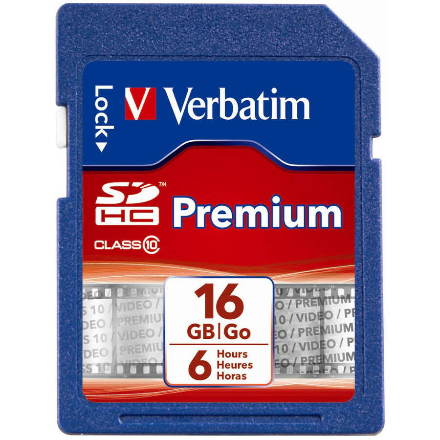 Verbatim 16 GB Class 10 SDHC - 12 Pack - Lifetime Warranty