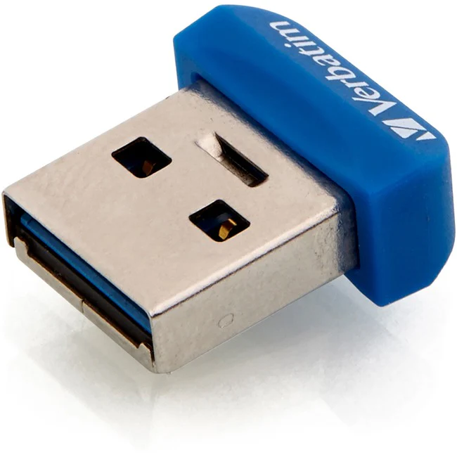 Verbatim 32GB Store 'n' Stay Nano USB 3.0 Flash Drive - Blue - 32 GB - Blue - 1 Pack