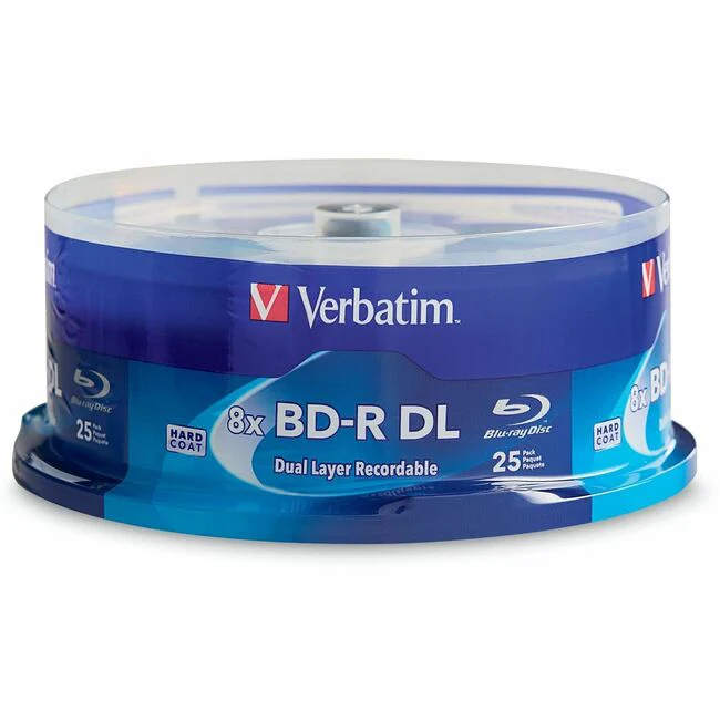 Verbatim BD-R DL 50GB 8X Verbatim, Hard Coat, 25pk Spindle - 25pk Spindle