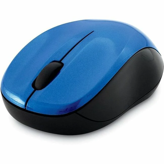 Verbatim Silent Wireless Blue LED Mouse - Blue - Blue LED/Optical - Wireless - Radio Frequency - Blue - 1 Pack - USB Type A - Scroll Wheel - 3 Button(s)