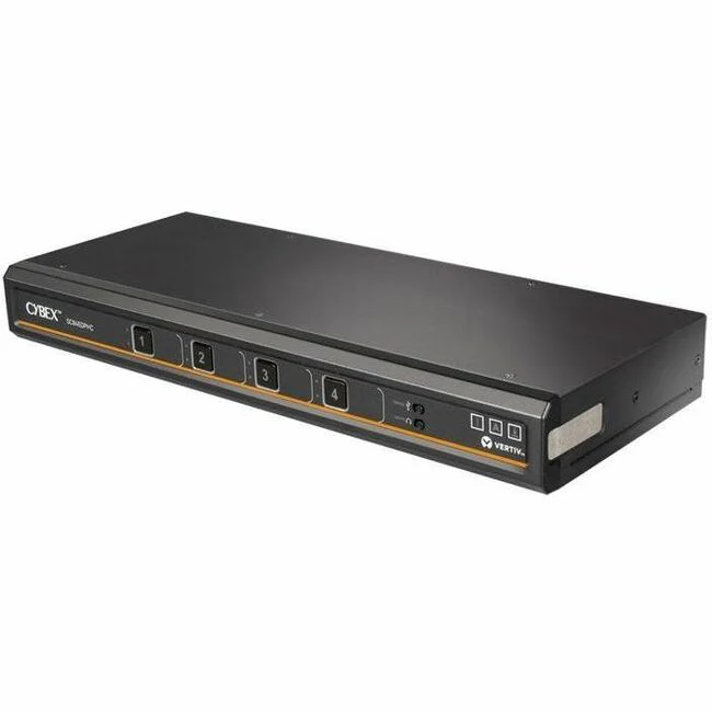 Vertiv Cybex SC800 Secure KVM | Single Head | 4 Port Universal and DPP | USB-C | NIAP version 4.0 Certified (SC845DPHC-400) - Secure Desktop KVM Switches | Secure KVM Switch | Single Head | NIAP Certified | Secure Keyboard | 2 to 8 Port, Secure Isolated C