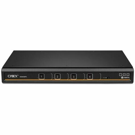 Vertiv Cybex SC800 Secure KVM | Single Head | 4 Port Universal DisplayPort | NIAP version 4.0 Certified (SC840DPH-400) - 4K UHD | NIAP PP 4.0 Compliant | Secure Isolated Channels | 3-Year Full Coverage Factory Warranty - Optional Extended Warranty Availab
