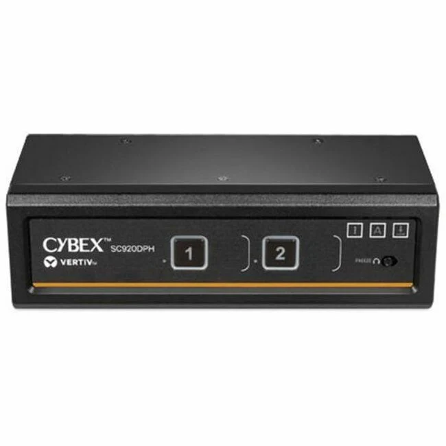 Vertiv Cybex SC900 Secure KVM | Dual Head | 2 Port Universal DisplayPort | NIAP version 4.0 Certified - Secure Desktop KVM Switches | Secure KVM Switch | Dual Head | NIAP Certified | Secure Keyboard | 2 to 8 Port, Secure Isolated Channels | Running up to