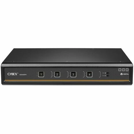 Vertiv Cybex SC900 Secure KVM | Dual Head | 4 Port Universal and DPP | NIAP version 4.0 Certified - Secure Desktop KVM Switches | Secure KVM Switch | Dual Head | NIAP Certified | Secure Keyboard | 2 to 8 Port, Secure Isolated Channels | Running up to UHD