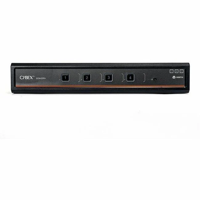 Vertiv Cybex SC900 Secure KVM | Dual Head | 4 Port Universal DisplayPort | NIAP version 4.0 Certified - Secure Desktop KVM Switches | Secure KVM Switch | Dual Head | NIAP Certified | Secure Keyboard | 2 to 8 Port, Secure Isolated Channels | Running up to