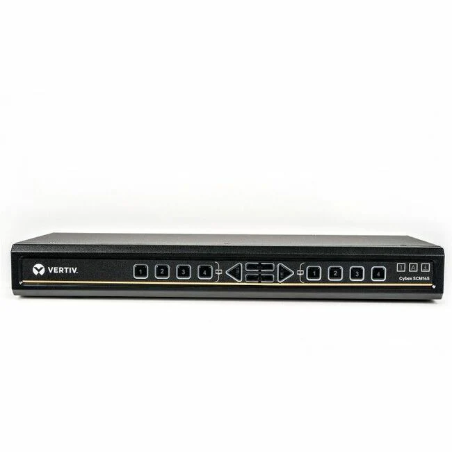 VERTIV Cybex SCM145DPH KVM Switchbox - 4 Computer(s) - 2 Local User(s) - 3840 x 2160 - 11 x USB - USB 2.0 - 6 x DVI - Desktop - TAA Compliant
