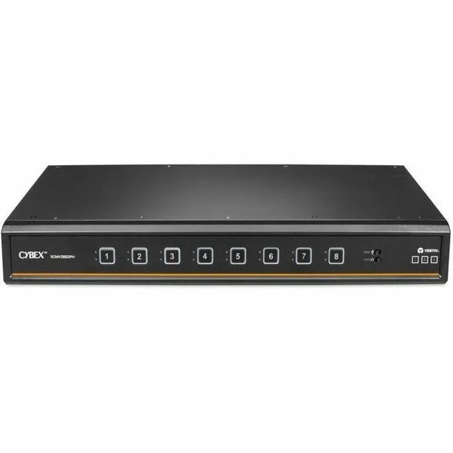 Vertiv Cybex Secure MultiViewer KVM Switch 8 port | NIAP Approved | Dual AC - Secure Desktop KVM Switches | Secure KVM Switch | Dual Head | NIAP Certified | Secure Keyboard | 4 to 16 Port | 3-Year Full Coverage Factory Warranty - Optional Extended Warrant