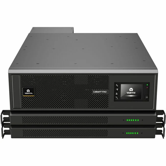 Vertiv Liebert ITA2 UPS 8kVA/7.2kW; 208/120VAC (220/127VAC) - 3-phase 4 Wire with SNMP card, 1 pair of ITA2 Li-ion battery (ITA2LI-08KRT2085UN) - rack-mountable / tower | with Liebert Intellislot Card (IS-UNITY-DP) compatible with all Liebert SN Sensors |