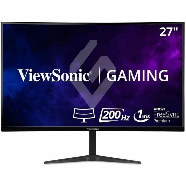 ViewSonic OMNI VX2718-PC-MHD 27 Inch Curved 1080p 1ms 165Hz Gaming Monitor with FreeSync Premium, Eye Care, HDMI and Display Port - OMNI VX2718-PC-MHD - 27 Inch Curved 1080p 1ms 165Hz Gaming Monitor with Adaptive Sync - 250 cd/m² - 27"