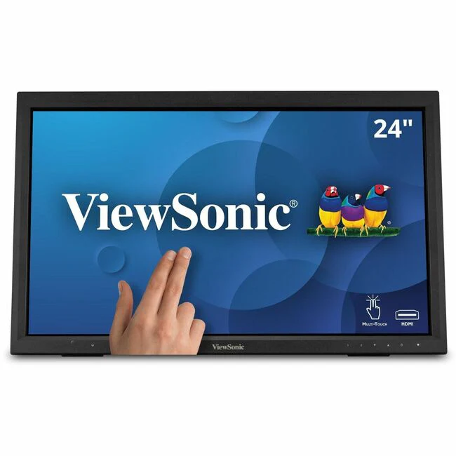 ViewSonic TD2423D 24 Inch 1080p 10-Point Multi IR Touch Screen Monitor with Eye Care HDMI, VGA, USB Hub and DisplayPort - TD2423d - 1080p 10-Point Multi IR Touch Screen Monitor with HDMI, VGA, USB, DisplayPort - 250 cd/m² - 24"