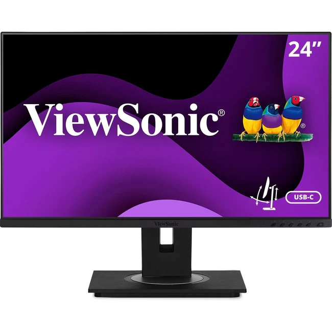 ViewSonic VG2456A 24 Inch 1080p IPS Monitor with USB C 3.2 with 90W Power Delivery, Docking Built-In, RJ45, 40 Degree Tilt Ergonomics for Home and Office - Ergonomic VG2456a - 1080p IPS Monitor with 90W USB-C, Built-In Docking, RJ45, 40 Degree Tilt - 250