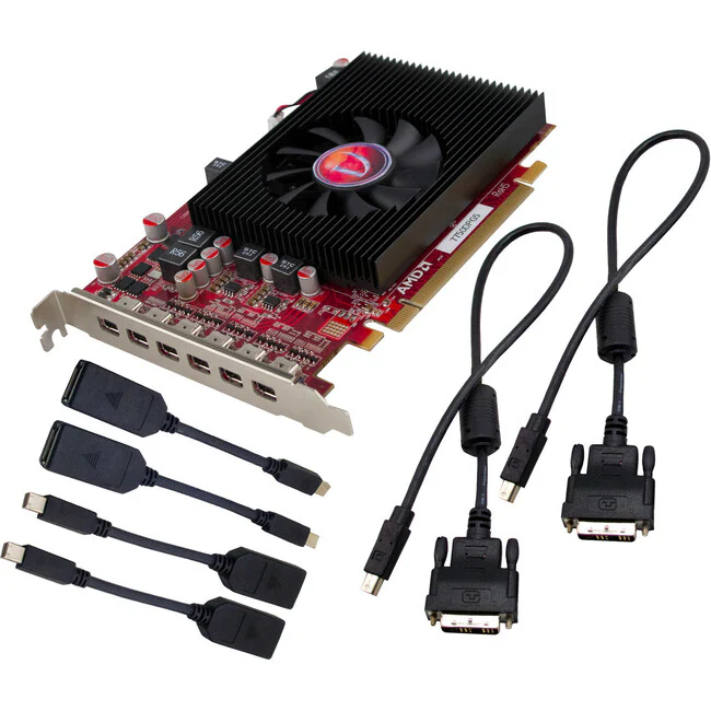VisionTek Radeon 7750 2GB GDDR5 6M (6x MiniDP) - DirectX 11.0, DirectCompute, OpenCL 5.0, OpenGL 3.2 - 6 x DisplayPort - 6 x Monitors Supported