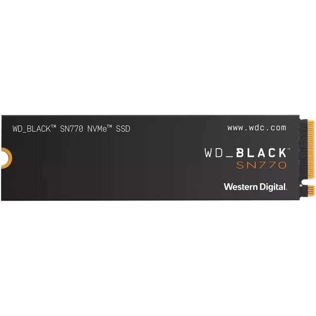 WD Black SN770 WDS250G3X0E 250 GB Solid State Drive - M.2 2280 Internal - PCI Express NVMe (PCI Express NVMe 4.0 x4) - Notebook, Motherboard Device Supported - 200 TB TBW - 4000 MB/s Maximum Read Transfer Rate
