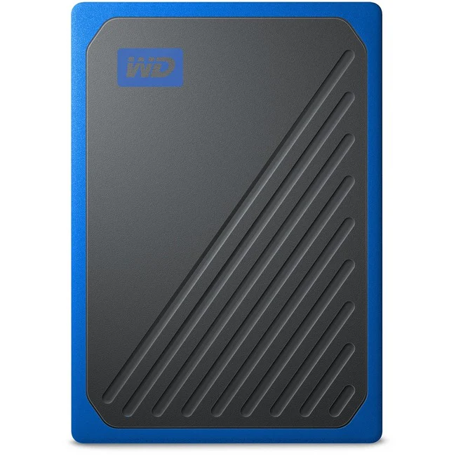 WD My Passport Go WDBMCG5000ABT-WESN 500 GB Portable Solid State Drive - External - Black, Cobalt - USB 3.0 - 3 Year Warranty