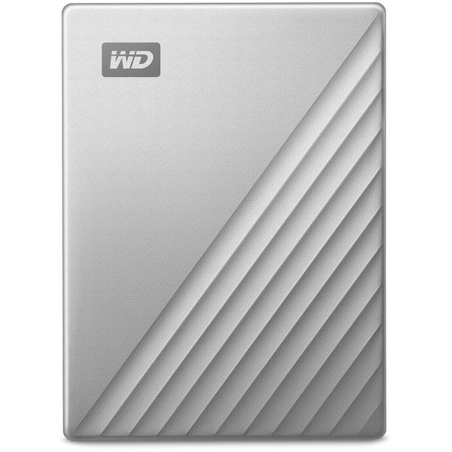 WD My Passport Ultra WDBPMV0050BSL 5 TB Portable Hard Drive - External - Silver - Desktop PC Device Supported - USB 3.0 - 256-bit Encryption Standard