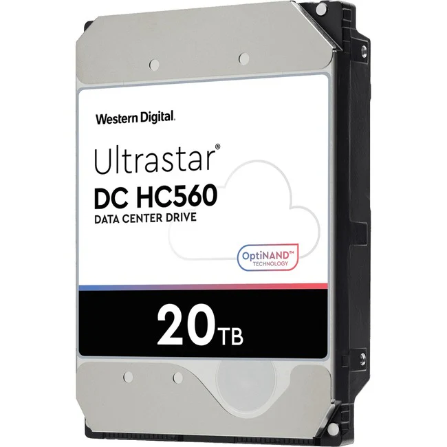 WD Ultrastar DC HC560 WUH722020ALE6L1 20 TB Hard Drive - 3.5" Internal - SATA (SATA/600) - Conventional Magnetic Recording (CMR) Method - Storage System, Video Surveillance System Device Supported - 7200rpm - 5 Year Warranty