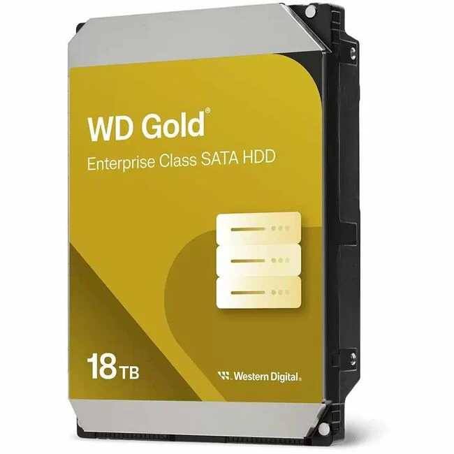 Western Digital Gold WD181KRYZ 18 TB Hard Drive - 3.5" Internal - SATA (SATA/600) - Server, Storage System Device Supported - 7200rpm - 5 Year Warranty