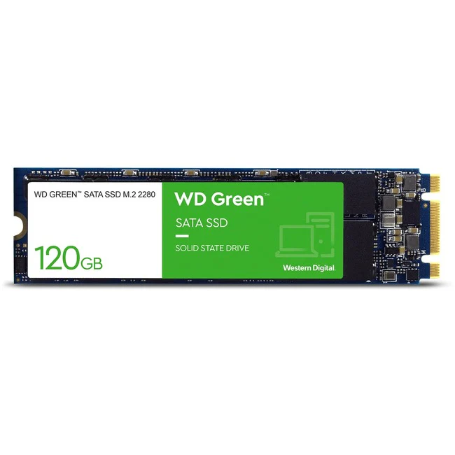 Western Digital Green WDS120G2G0B 120 GB Solid State Drive - M.2 2280 Internal - SATA (SATA/600) - Desktop PC, All-in-One PC, Notebook Device Supported - 545 MB/s Maximum Read Transfer Rate - 3 Year Warranty