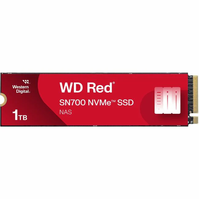 Western Digital Red S700 WDS100T1R0C 1 TB Solid State Drive - M.2 2280 Internal - PCI Express NVMe (PCI Express NVMe 3.0 x4) - Storage System Device Supported - 2000 TB TBW - 3430 MB/s Maximum Read Transfer Rate - 5 Year Warranty