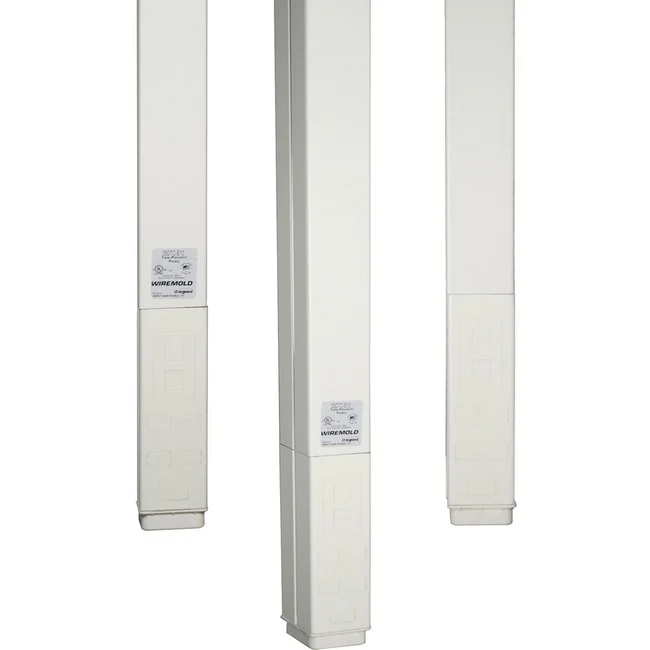 Wiremold 25DTC Series 10' Blank Express Pole, Ivory