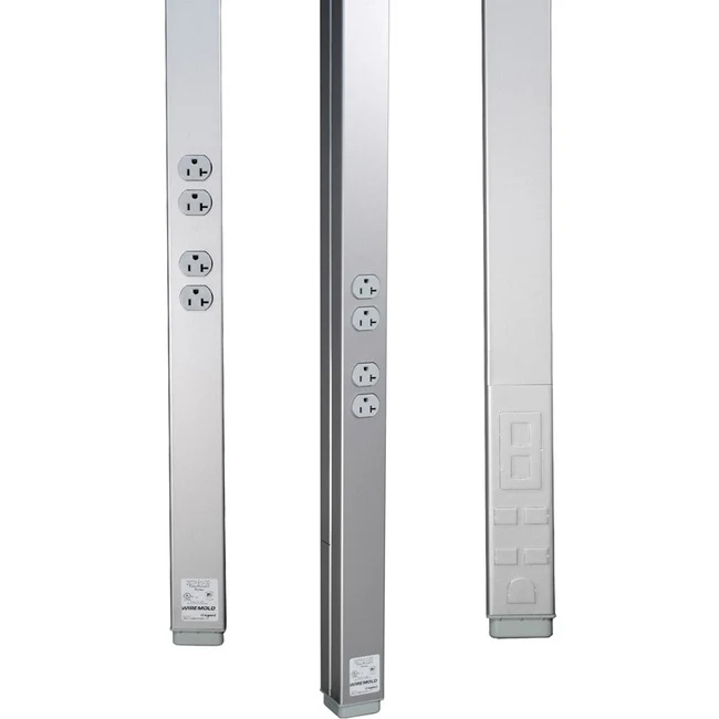 Wiremold 25DTP Series 10' Tele-Power Express Pole, Ivory