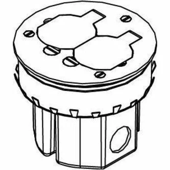 Wiremold 861DB Series Wood Floor Box Assembly