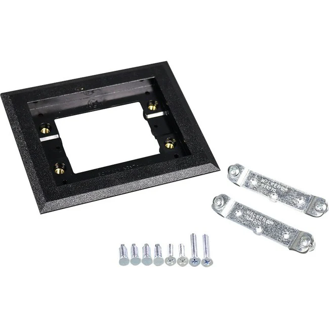 Wiremold Omnibox Single Gang Rectangular Black Plastic Carpet Flange