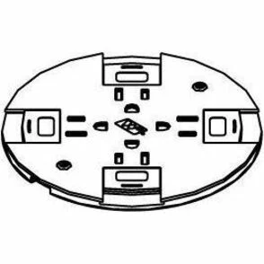Wiremold RC9 Single-Service Poke-Thru Device Nonmetallic Slide Holder Assembly