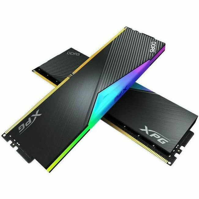 XPG LANCER AX5U6000C3032G-DCLARBK 64GB (2 x 32GB) DDR5 SDRAM Memory Kit - 64 GB (2 x 32GB) - RGB - DDR5-6000/PC5-48000 DDR5 SDRAM - 6000 MHz Dual-rank Memory - CL30 - 1.35 V - ECC - Unbuffered - 288-pin - DIMM - Lifetime Warranty