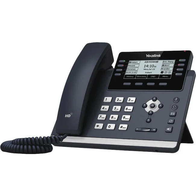 Yealink SIP-T43U IP Phone - Corded - Corded - Wall Mountable, Desktop - Classic Gray - VoIP - 2 x Network (RJ-45) - PoE Ports