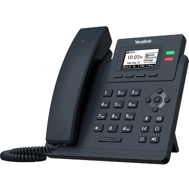 Yealink T31G IP Phone - Corded - Corded - Wall Mountable - Classic Gray - 2 x Total Line - VoIP LCD - 2 x Network (RJ-45) - PoE Ports