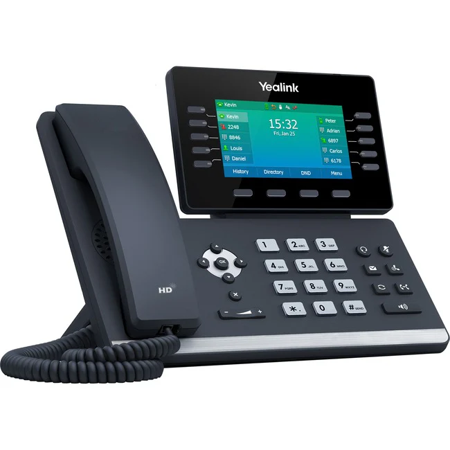 Yealink T54W IP Phone - Corded/Cordless - Corded/Cordless - Bluetooth - Wall Mountable, Desktop - Classic Gray - 16 x Total Line - VoIP - 4.3" - IEEE 802.11a/b/g/n/ac - 2 x Network (RJ-45) - PoE Ports