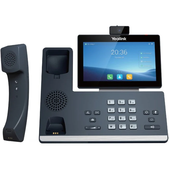 Yealink T58W Pro IP Phone - Corded/Cordless - Corded/Cordless - Wi-Fi, DECT, Bluetooth - Desktop, Wall Mountable - Classic Gray - VoIP - IEEE 802.11a/b/g/n - 2 x Network (RJ-45) - PoE Ports
