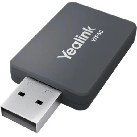 Yealink WF50 IEEE 802.11 a/b/g/n/ac Dual Band Wi-Fi Adapter for IP Phone - USB 2.0 - 433 Mbit/s - 2.40 GHz ISM - 5 GHz UNII - External