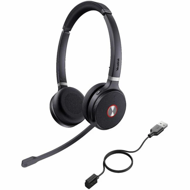 Yealink WHD622UC Replacement Headset - Stereo - Wireless - DECT - 984.3 ft - 32 Ohm - 20 Hz - 20 kHz - Over-the-head - Binaural - Ear-cup - Electret Condenser, MEMS Technology Microphone