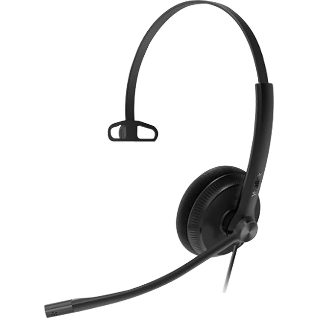 Yealink YHS34 Lite Mono Headset - Mono - RJ-9, Quick Disconnect - Wired - 32 Ohm - 20 Hz - 20 kHz - Over-the-head - Monaural - Supra-aural - 3.94 ft Cable - Noise Cancelling, Electret, Condenser Microphone - Black