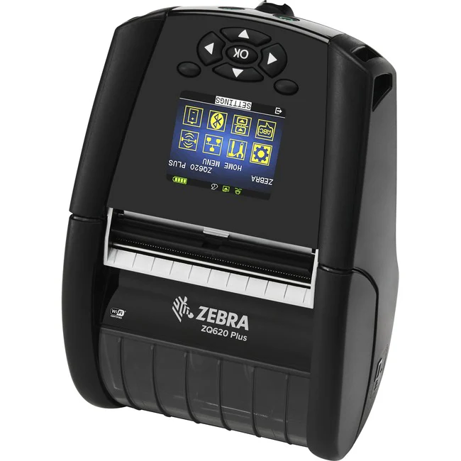 Zebra ZQ620 Plus Desktop, Industrial, Mobile Direct Thermal Printer - Monochrome - Label/Receipt Print - Bluetooth - Near Field Communication (NFC) - Display Screen - 32.01" Print Length - 2.83" Print Width - 4.53 in/s Mono - 203 dpi - Wireless LAN - 3.13