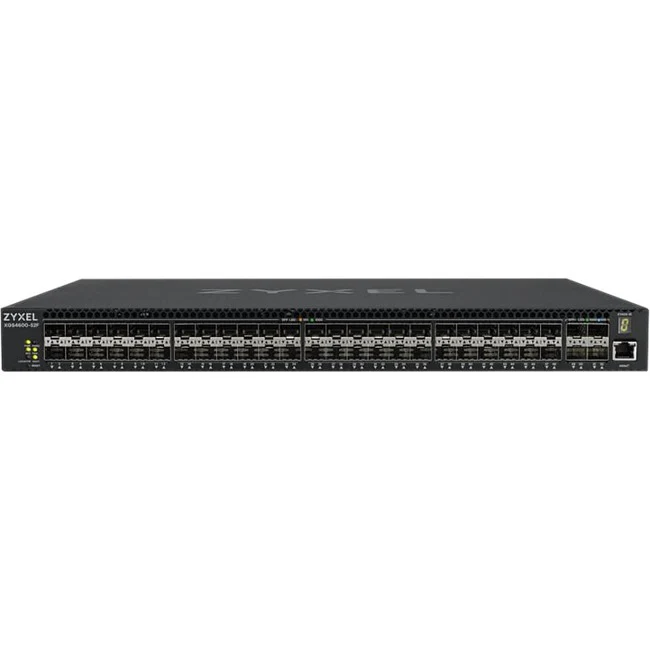 ZYXEL 48-port GbE L3 Managed Fiber Switch with 4 SFP+ Uplink - 52 Ports - Manageable - 3 Layer Supported - Modular - 48 SFP Slots - 70.16 W Power Consumption - Optical Fiber - Rack-mountable - Lifetime Limited Warranty