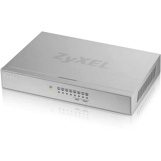 ZYXEL 8-Port Desktop Gigabit Ethernet Switch - 8 Ports - Gigabit Ethernet - 1000Base-T - 2 Layer Supported - Twisted Pair - Desktop - 5 Year Limited Warranty